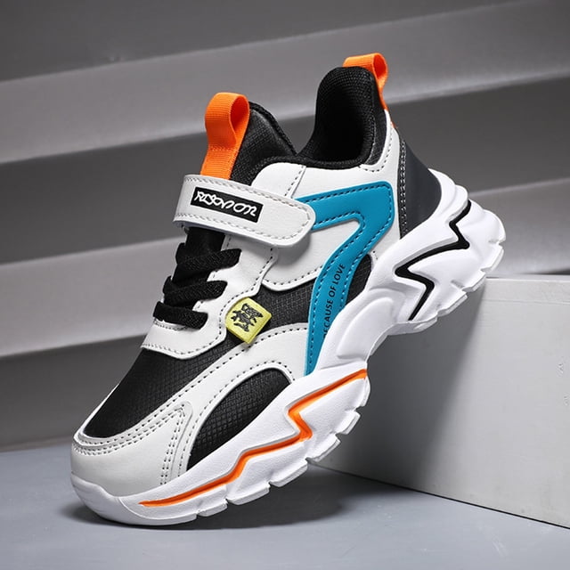 XIMIN Kids Runing Shoes Basketball Shoes Toddler Boys Girls Air Cushion Sneakers Mid Top Training Sneakers Non-Slip Sports Shoes Breathable Large Mesh Sneakers
