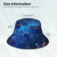 thumbnail image 3 of KLL Deep Sea Glowing Fishes Bucket Hat for Women Men Packable Travel Beach Sun Hat Outdoor Rave Accessories Reflective Fisherman Cap, 3 of 7