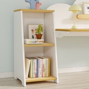 Reasea Wooden Kids Double Study Desk and Chair Set, Extra Large Children Writing Table, Student Study Table, Kids Desk with Book & Toy Storage