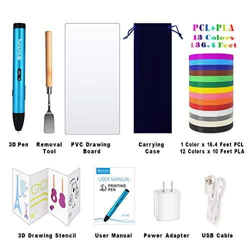 3D Printing Pen 3D Pen OLED Display With 12 Color PLA/ABS Filaments 3D  Drawing Printer