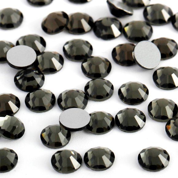 Rhinestones ELEEGEM SS30 400 piezas Black Diamond con base plana