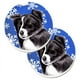thumbnail image 1 of Carolines Treasures SC9367CARC Border Collie Winter Snowflakes Holiday Set of 2 Cup Holder Car Coaster, 1 of 1