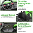 thumbnail image 3 of 24 Volt Ride on Toys, 6 Wheels 2 Seater Electric Ride on UTV Cars for Big Kids, Ride on Dump Truck, 4×4 Motors, Battery Display, Bluetooth, USB, Remote Control, Green, 3 of 8