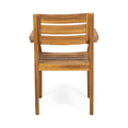 thumbnail image 6 of Tcbosik Set of 2 Outdoor Chairs, Patio Dining Chair, Wood Armchair for Garden, Deck, Lawn, Porch, Backyard, Teak, 6 of 11