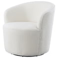 thumbnail image 4 of Joyce Upholstered Barrel Back Swivel Chair White, 4 of 11