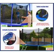 Machrus Upper Bounce 14 FT Round Trampoline Set with Safety Enclosure System - Backyard Trampoline - Outdoor Trampoline for Kids - Adults