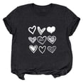 thumbnail image 1 of Fvwitlyh T-Shirt Personnalisé Femme Décontracté Doux Saint-Valentin Simple T-Shirt Imprimé Confortable Manches Courtes Couple Col Rond Haut Noir,m, 1 of 5