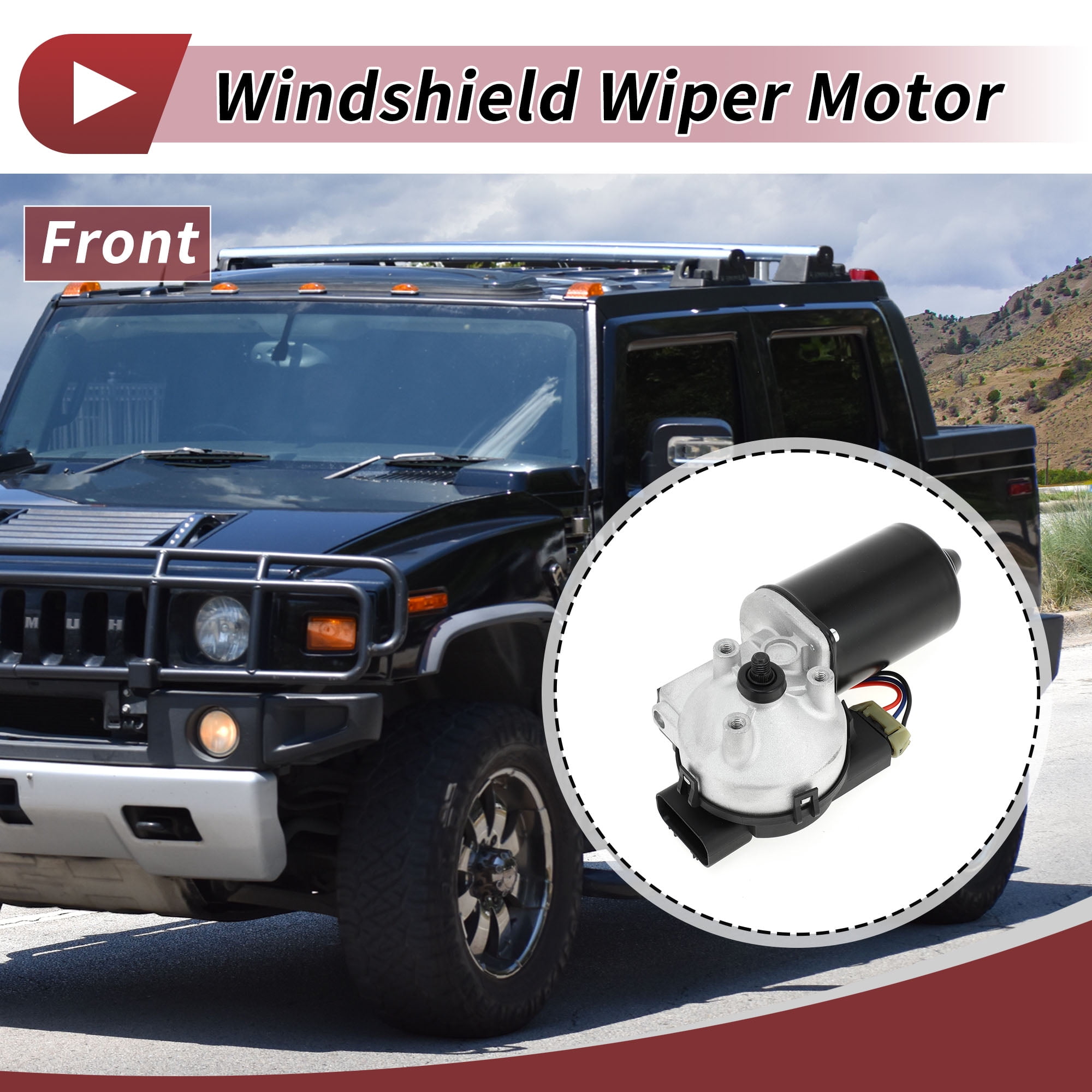 Unique Bargains Front Windshield Wiper Motor for Hummer H2 2003-2007 Replacement