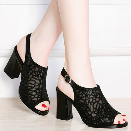 

Running Shoes Womens High Heels Shoes Ladies Sandals Summer Non-Slip Causal Shoes Peep Toe Platform Sandals