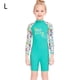 thumbnail image 2 of Buceo vela niños traje de traje de baño traje de baño niños traje de baño espalda con cremallera cremallera ropa de baño para nadar buceo snorkeling verde l Advancent OD003662-08, 2 of 7