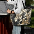 thumbnail image 6 of Kuqiui Graceful Snow Leopard Print Beach Pool Bags Tote for Women Ladies Large Gym Tote Carry On Bag for Weekender Travel Waterproof, 6 of 6