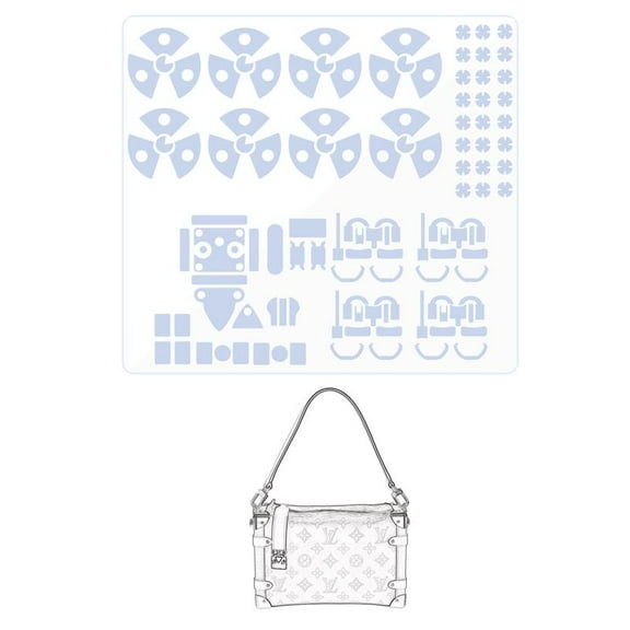 LokChuiDor Hardware Protective Film, Compatible with LV Side Trunk PM/MM Purse Hardware Sticker Transparent, Anti-Scratch, Clear