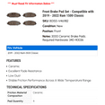 thumbnail image 2 of Front Brake Pad Set - Compatible with 2019 - 2022 Ram 1500 Classic 2020 2021, 2 of 2