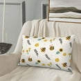 thumbnail image 2 of LNWH Rectangle Pillow Cover, Cute Bee Yellow Flowers Cushion Covers Pillowcase for Couch Bedroom Sofa, 14"x20", 2 of 7