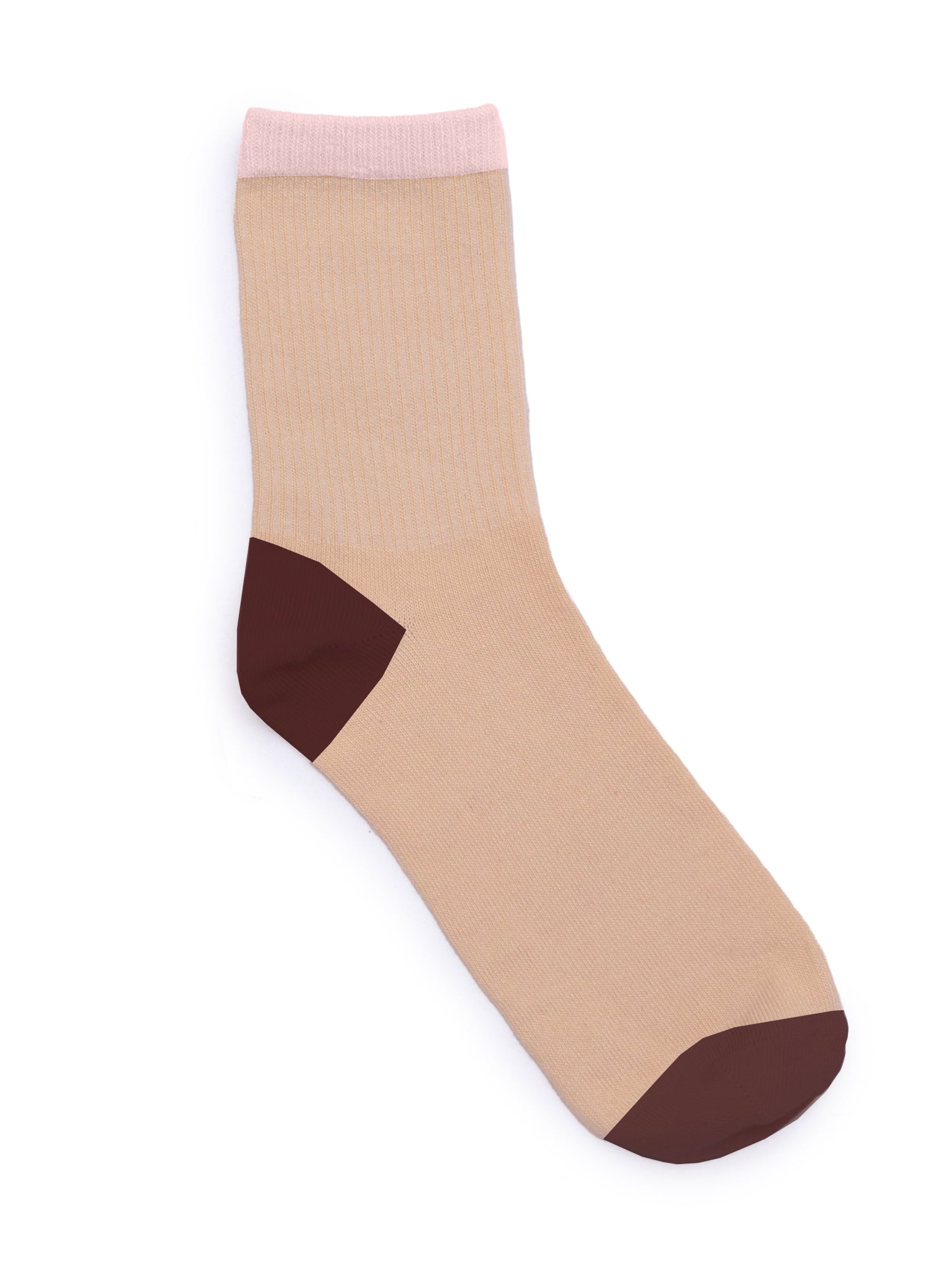 No Boundaries Lettuce Edge Mid Crew Socks, 6-Pack, Women's, Shoe Sizes 4-10
