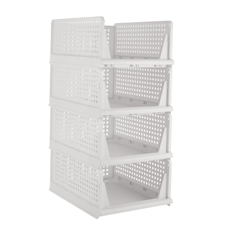 Tinana 4-Pack Stackable Plastic Storage Baskets photo 1