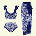 thumbnail image 1 of Womens One Piece Tankini Swimsuit with Maxi Wrap Skirt Summer Floral Printed Two Piece Tummy Control Bathing Suit, 1 of 6