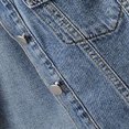 thumbnail image 3 of Fjofpr Chandails pour Femmes Grande Taille Femmes Manches Courtes Polyvalent Blanc Veste en Denim Manches Courtes Châle Fin, 3 of 3