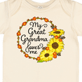 thumbnail image 4 of Inktastic My Great Grandma Loves Me with Sunflower Wreath Boys or Girls Baby Bodysuit, 4 of 5