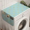 thumbnail image 1 of Abstract Washing Machine Organizer, Rhythmic Gradient Stars in Yellow Golden Tones on Clear Sky Like Scene, Anti-slip Fabric Top Cover for Washer and Dryer, Pale Blue and Mustard, by Ambesonne, 1 of 1