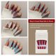 thumbnail image 5 of Juego de prensa de punta francesa en las uñas Vogacara H33-rojo intenso pegamento gelatina 5Conjunto, 5 of 6