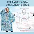 thumbnail image 4 of Oversized Wearable Blanket Hoodie,Colorful Tie Dye Pattern Sherpa Blanket Hoodie with Super Pockets,Super Warm Fuzzy Pullover for Women & Men, 4 of 6