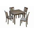 thumbnail image 6 of 34.5 Inches Square Dining Table for 4 People, Wooden Kitchen Table Small Dinner Table, Solid Wood Kitchen Table for Living Room, Kitchen, Walnut, 6 of 7