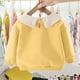 thumbnail image 3 of Sudadera de invierno de lana con cuello de muñeca de manga larga para niñas bebés (Amarillo 12-18M) Likrtyny Para estrenar, 3 of 8