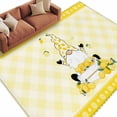 thumbnail image 2 of Lemon Gnomes 5'x8' Area Rug for Living Room, Summer Botanical Fruit Leaf Yellow Lattices Washable Non-Slip Rugs for Bedroom Nursery Dining Room, Low-Pile Kitchen Carpet Large Entryway Rugs, 2 of 9