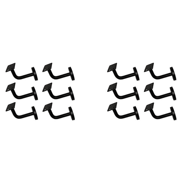 12 Pcs Stainless Steel Stair Handrail Bracket, Heavy Duty Stair Rail Support, Railing Brackets 60mm x 60mm