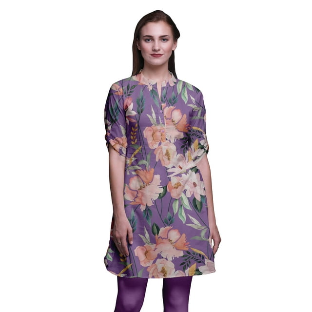 Bimba Kurtis Imprimés pour Femmes Kurti Court pour Filles Tuniques Droites