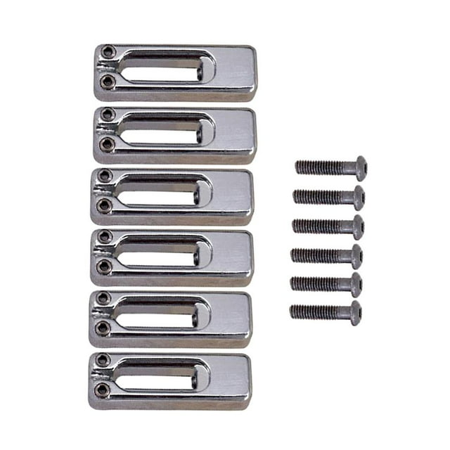 Sillines de puente de Tremolo Yuyangstore 6 piezas plateados