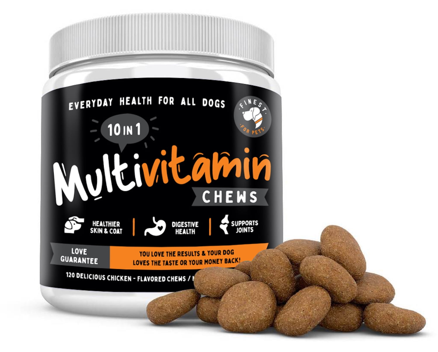 10 in 1 Multivitamin Chew Treats For Dogs. 20 Healthy Actives
