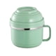 thumbnail image 2 of Caja bento de acero inoxidable | Contenedor hermético para ensaladas y comidas preparadas | Recipiente reutilizable con tapa de seguridad | Apto para lavavajillas | Colores azul, verde y rosa, 2 of 6