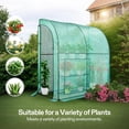 thumbnail image 6 of VIVOSUN Lean-to Greenhouse, 6.6’ x 3.3’ x 6.9’ Portable Wall House with Green PE Cover and Shelf for Compact Garden 79x39x83-Inch, 6 of 6