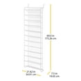 thumbnail image 2 of Whitmor 12-Tier Over the Door Mesh Shoe Rack - 36 Pair - Metal - White, 2 of 9