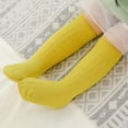 thumbnail image 4 of SAYOO Toddler Baby Medium Tube Socks, Solid Color Ribbed Knit Knee High Socks Seamless Uniform Stockings(0-3 Years), 4 of 8