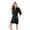 Black, variant on LYMAYTER M-2XL Women Fashion Bathrobe Summer Cozy Satin Robe Solid Color Kimono Sleepwear with Pocket