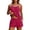 Hot Pink, variant on EYNMVR Blouson Women's Tankini Swimsuits Tummy Control Modest 2026 Two Piece with Sporty Pockets Bathing Suits