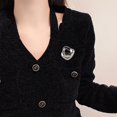 thumbnail image 3 of Vintage Geometric Brooch Pin for Women Men Gold Silver Plated Hollow Lapel Pin Minimalist Statement Jewelry for Suit Costume Party Chest Accessories Simple Metal Unique Corsage, 3 of 11
