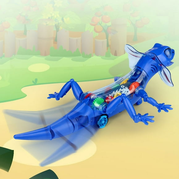 Offres des Fêtes Iumwxz Jouet Lézard Son et Lumière Lézard Transparent Engrenage Interne Modèle de Reptile Musique et Lumière Clignotante Jouet vers l'Avant Garçons Filles Enfants Cadeaux d'Anniversaire pour Enfants Semaine d'Économies