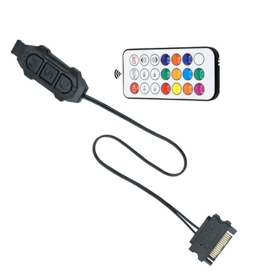 Mini Manual ARGB Controller 5V 3Pin Color Lighting PC Case Compatible White/Black