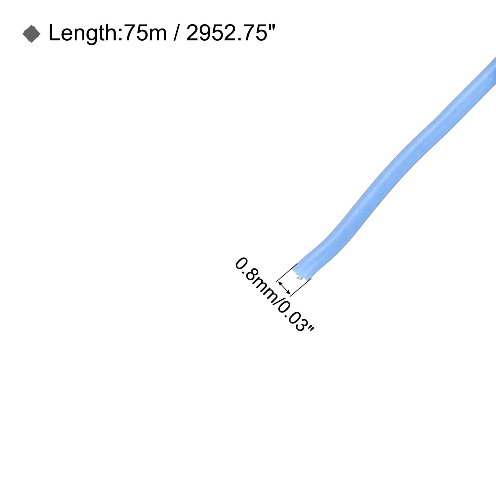 Silicone Wire 30 AWG Blue Spool 75m Electrical Tinned Copper Wire for Car Model Manipulator