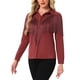 thumbnail image 4 of CAMISAS DE FRINGE PARA MUJER CHIC DE MANGA LARGA CON BOTONES, TOPS DE COWGIRL OCCIDENTAL EN ROJO OSCURO XL, 4 of 6