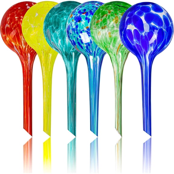 Plant watering ball - Small automatic watering ball suitable for indoor and outdoor plants - Multi colored, automatic, daily use glass watering ball, plant watering device