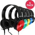 thumbnail image 7 of Classroom Headphones Bulk 5 Pack, Student On Ear Color Varieties, Comfy Swivel Earphones for Library, School, Airplane, Kids, for Online Learning and Travel, Noise Reducing, Stereo Sound 3.5mm Jack, 7 of 7