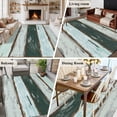 thumbnail image 5 of Blue Teal Area Rugs 6'x9', Washable Small Throw Rugs for Kitchen Dining room, Vintage Wooden Retro Art Farmhouse Barns Indoor Outdoor Rug Non-Slip Low Pile Carpet Runner Reversible Floor Mats, 5 of 8