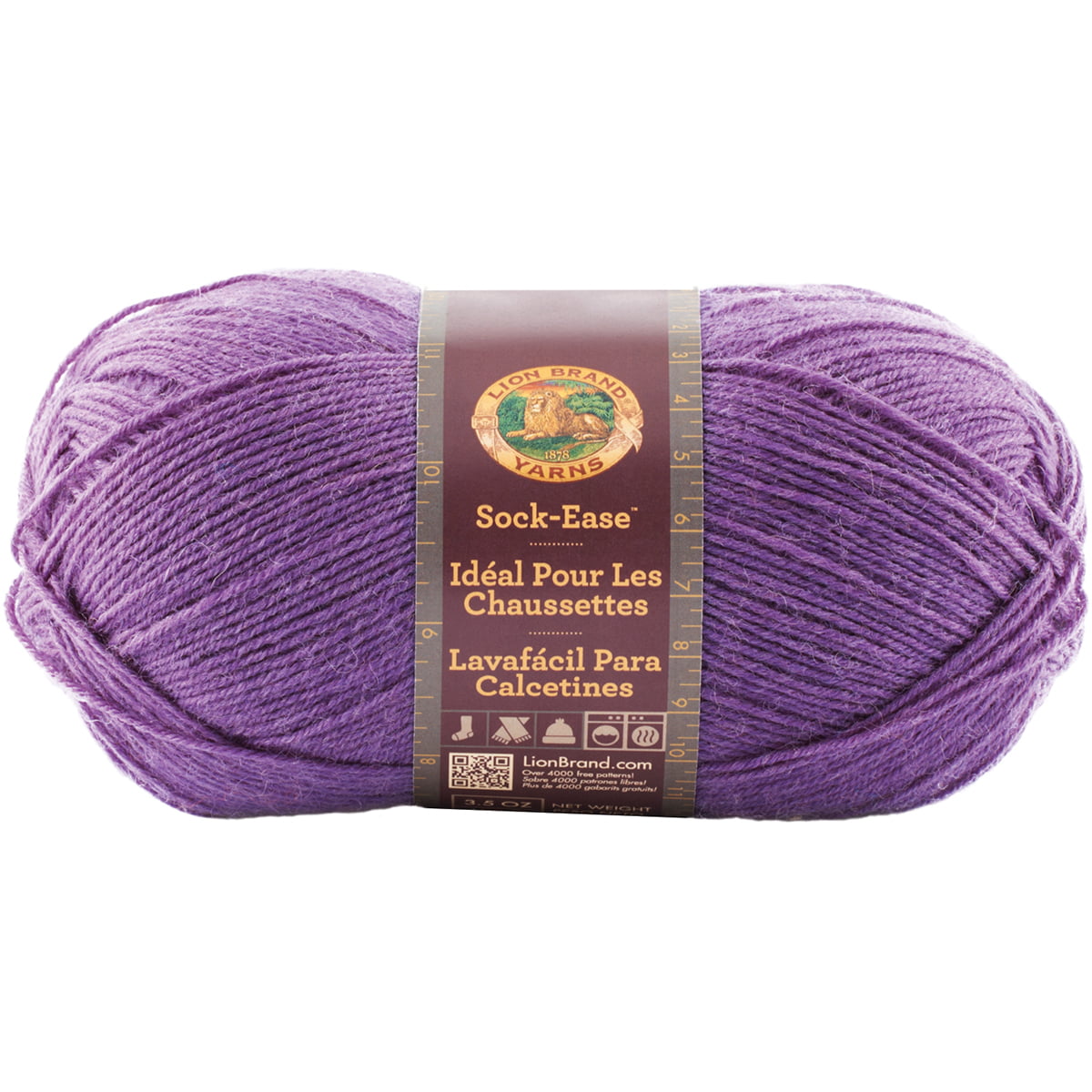 438 yds Sour Ball 1 skein Lion Brand Sock-Ease wool blend yarn 
