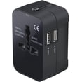 thumbnail image 1 of Travel Adapter, Worldwide All In One Universal Travel Adaptor Wall AC Power Plug Adapter Wall Charger with Dual USB Charging Ports, 1 of 6