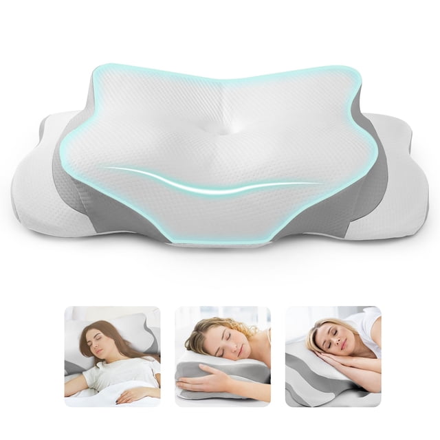 Almohada cervical Ericbestseller de espuma viscoelástica con funda de almohada